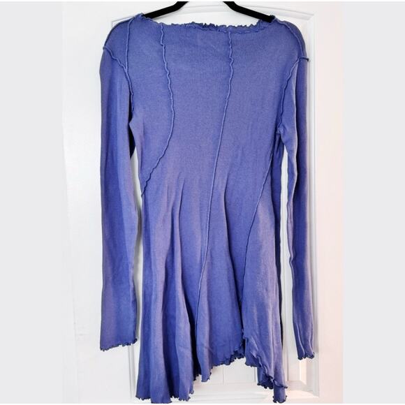 MSRP $108 ✨ Free People Raw Seam Cotton Jersey Dress – Size S-M ✨SAME DAY SHIP - Picture 2 of 6